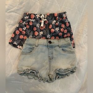 2 Pair of Baby Girl Shorts Size 12 months-
Offers!!